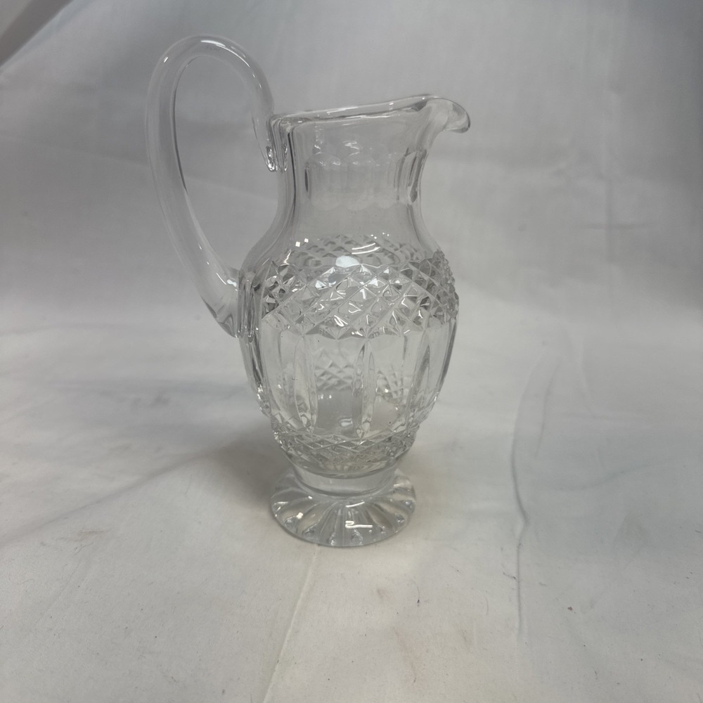 Cut Crystal Small Pitcher/Jug Unmarked 7.5" Tall Excellent Condition